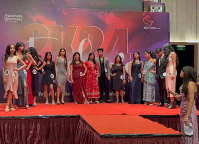 students celebrating at the fresher party 2024