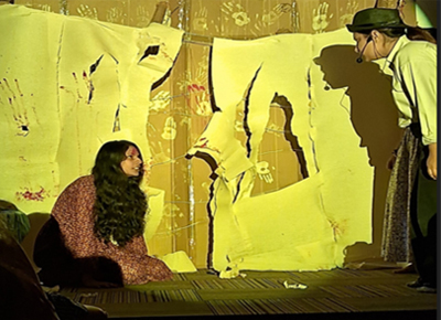 students performing the yellow wallpaper