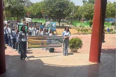 Students contributing to donation drive