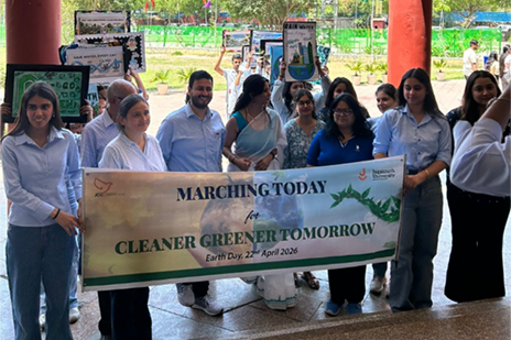 Students contributing to donation drive